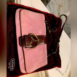 Coach purple suede purse